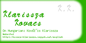 klarissza kovacs business card